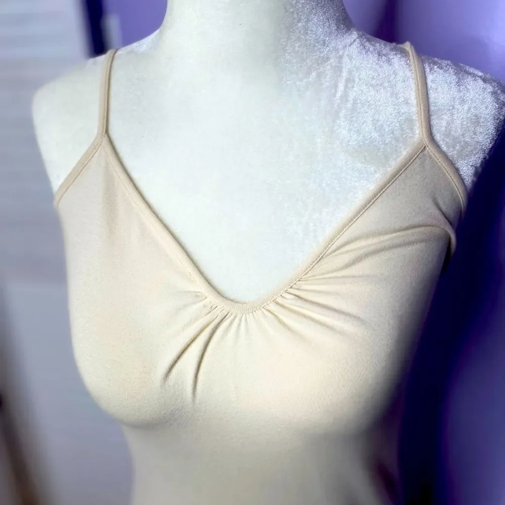 Cream V-Neck Dress